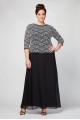 3/4-Sleeve Sequin Lace and Chiffon Plus Size Dress Alex Evenings 412784