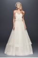 3D Floral Bodice Tulle Ball Gown Wedding Dress Galina WG3890