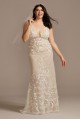 3D Leaves Applique Lace Plus Size Wedding Dress Melissa Sweet 8MS251223