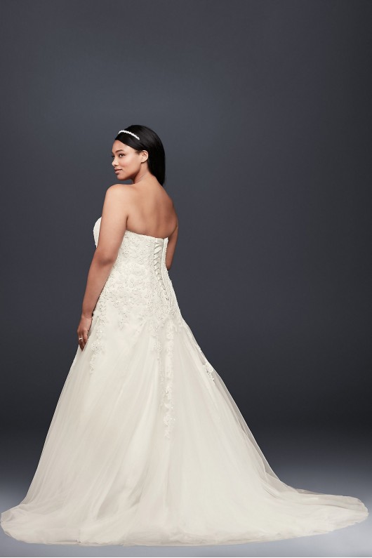 A-Line Beaded Tulle Plus Size Wedding Dress  Collection 9V3469
