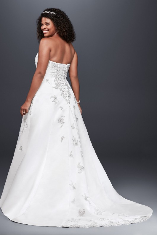 A-line Plus Size Wedding Dress with Lace Up Back  Collection 9V9665