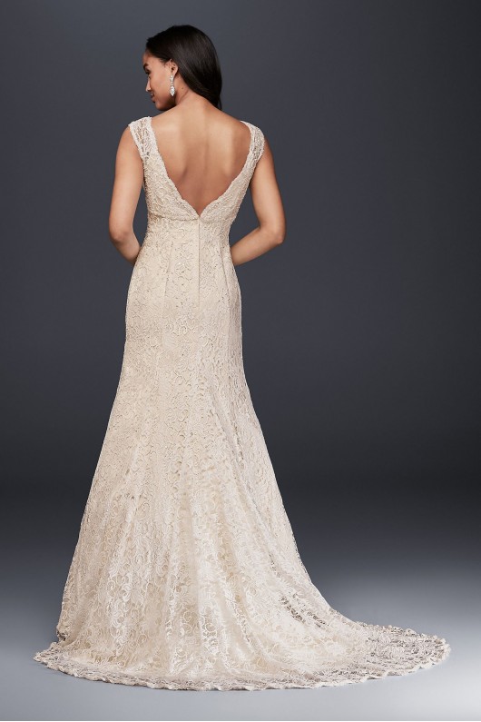 All Over Beaded Lace Trumpet Wedding Dress  Collection T9612
