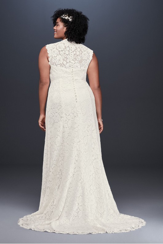 Allover Lace Plus Size Sheath Wedding Dress  Collection 9WG3910