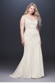 Allover Lace Tank Sheath Plus Size Wedding Dress Galina 9WG3916