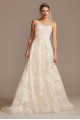 Applique Wedding Dress with Crystal Button Back  CWG876