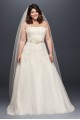 Appliqued Tulle A-Line Plus Size Wedding Dress  Collection 9WG3862