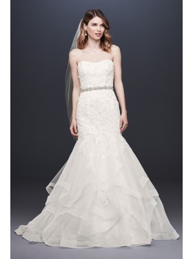 Appliqued Tulle-Over-Lace Mermaid Wedding Dress  Collection WG3938