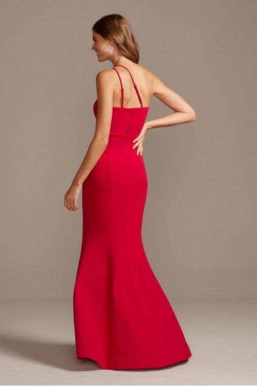 Asymmetric One-Shoulder Strappy Gown with Slit Teeze Me 867607