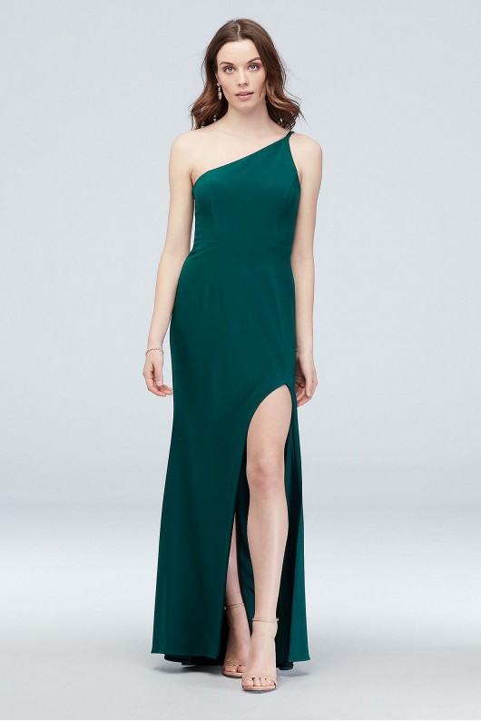 Asymmetric Shoulder Gown with Skinny Double Straps Xscape 2563X