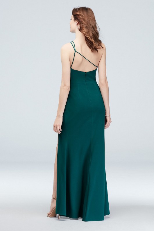 Asymmetric Shoulder Gown with Skinny Double Straps Xscape 2563X