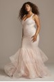 Bandage Mermaid Plus Size Trumpet Gown with Trim Glamour by Terani 1911P8640W
