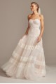 Banded Lace Point DEsprit Tulle Wedding Dress Melissa Sweet MS251204