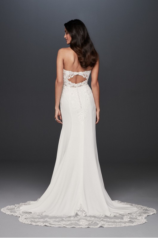 Beaded Bodice Sheer Lace Wedding Dress  4XLSV830