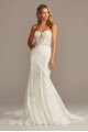 Beaded Brocade Embellished Mermaid Wedding Dress  SWG835