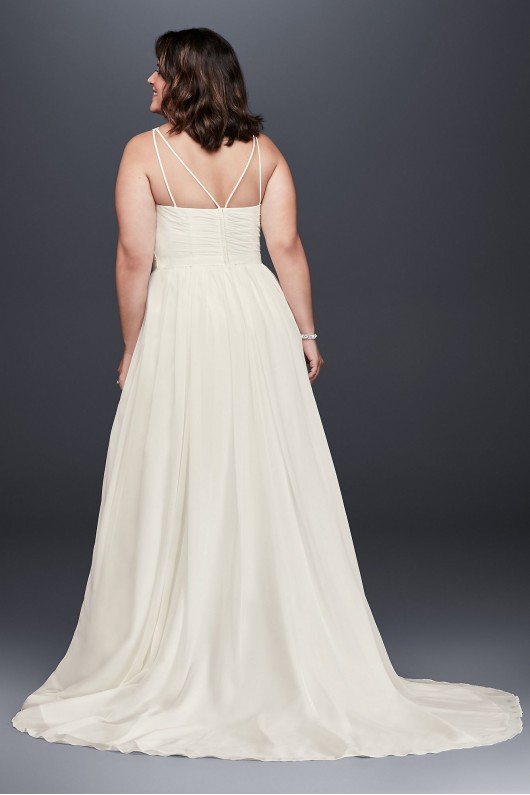 Beaded Chiffon Halter Plus Size Wedding Dress  Collection 9WG3895