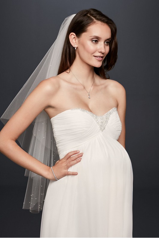 Beaded Chiffon Maternity Wedding Dress  Collection WG3882