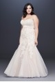 Beaded Floral Lace Mermaid Plus Size Wedding Dress  Collection 9WG3964