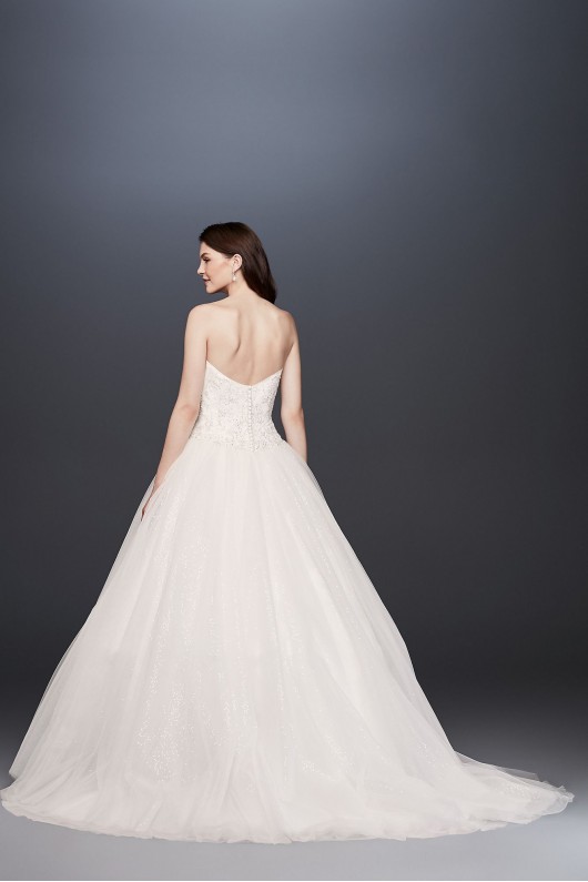 Beaded Illusion Bodice Petite Wedding Dress  Collection 7V3849