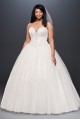 Beaded Illusion Plus Size Ball Gown Wedding Dress  Collection 9V3849