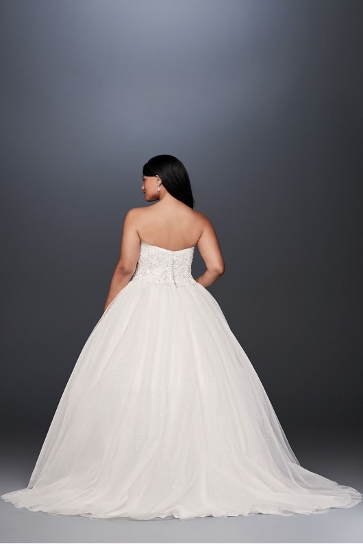 Beaded Illusion Plus Size Ball Gown Wedding Dress  Collection 9V3849