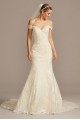 Beaded Lace Mermaid Off-the-Shoulder Wedding Dress  4XLXTCWG808