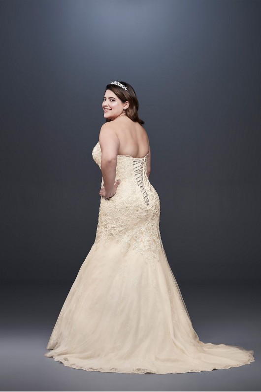 Beaded Lace Plus Size Mermaid Wedding Dress  Collection 9WG3909