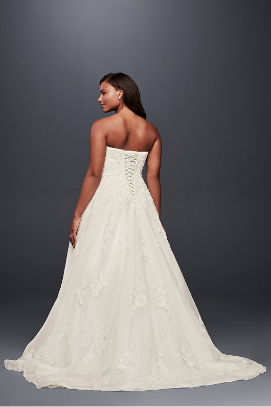 Beaded Organza A-Line Plus Size Wedding Dress Jewel 9WG3837