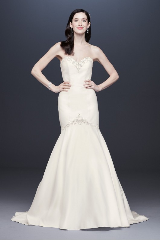 Beaded Satin Mermaid Petite Wedding Dress  Collection 7WG3962