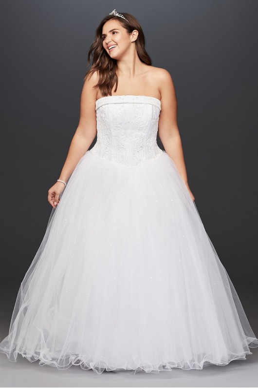 Beaded Satin and Tulle Plus Size Wedding Dress  Collection 4XL9NT8017