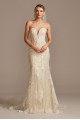 Beaded Scroll and Lace Mermaid Tall Wedding Dress  4XLCWG878