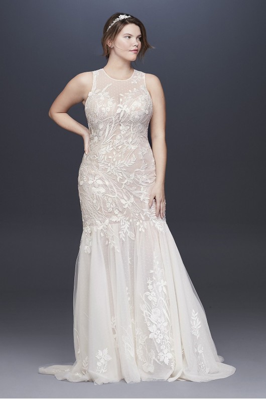 Blooming Applique Plus Size Wedding Dress Melissa Sweet 8MS251201
