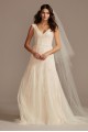 Cap Sleeve Dot Trim Point DEsprit Wedding Dress Melissa Sweet MS251230