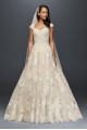 Cap Sleeve Wedding Ball Gown with Lace Appliques  4XLCWG768