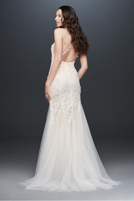 Chantilly Lace Cross-Back Mermaid Wedding Dress Melissa Sweet 4XLMS251198