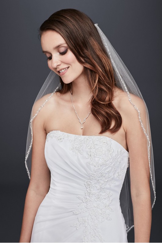 Chiffon A-line Wedding Dress with Side Draping  Collection V9409