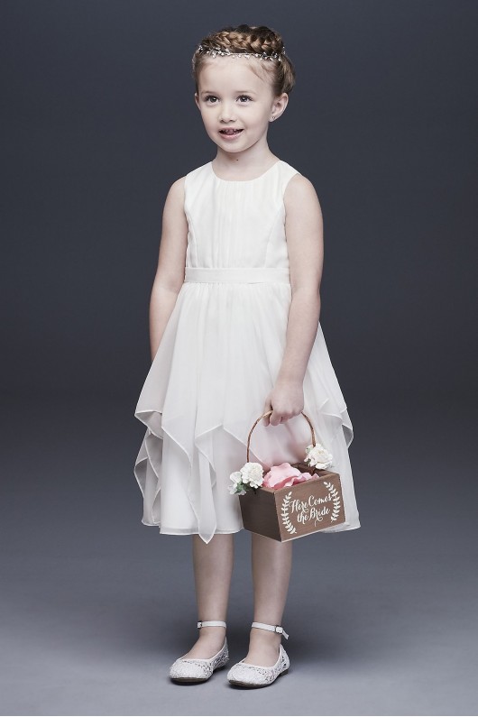 Chiffon Flower Girl Dress with Large Bow Sash  OP253