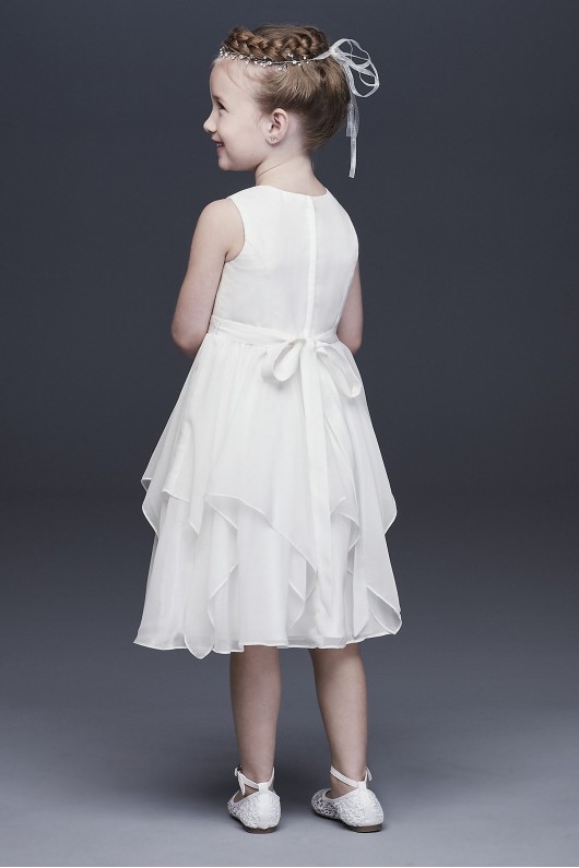 Chiffon Flower Girl Dress with Large Bow Sash  OP253