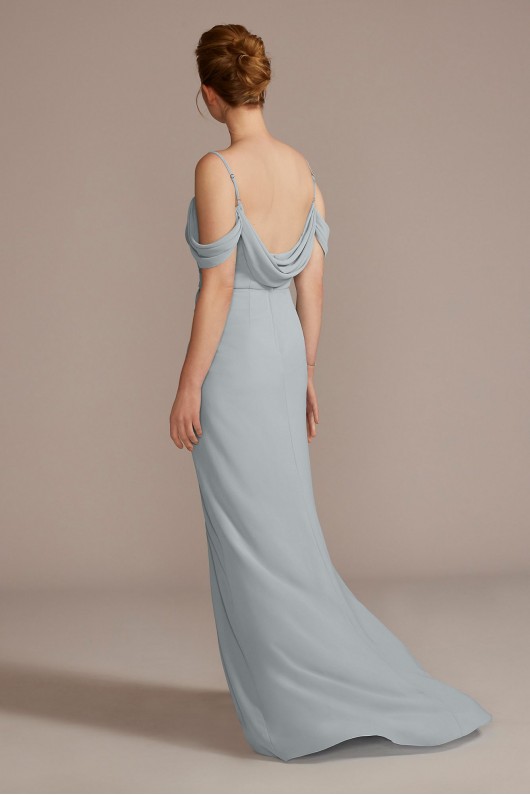 Chiffon Off-the-Shoulder Bridesmaid Dress David&#039;s Bridal F20509