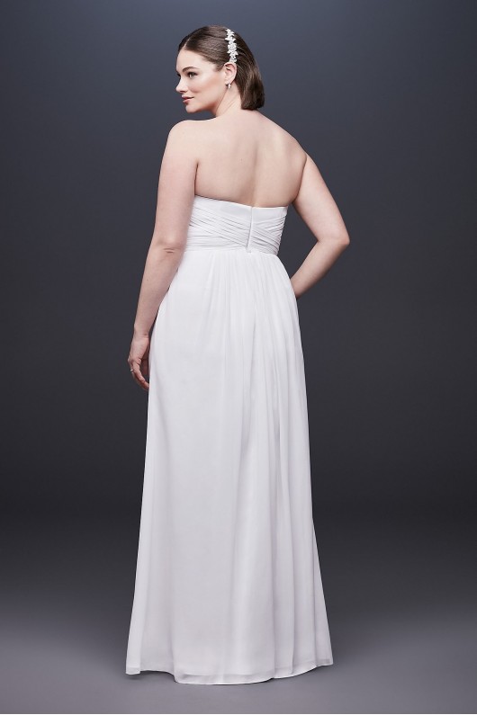 Chiffon Plus Size Wedding Dress with Ruched Bodice DB Studio INT15555W