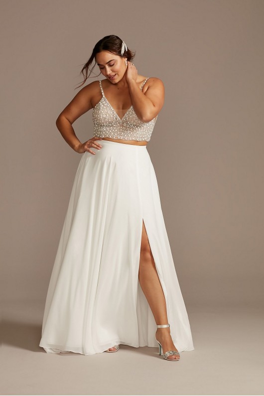 Chiffon Plus Size Wedding Separates Circle Skirt DB Studio 9DS150827