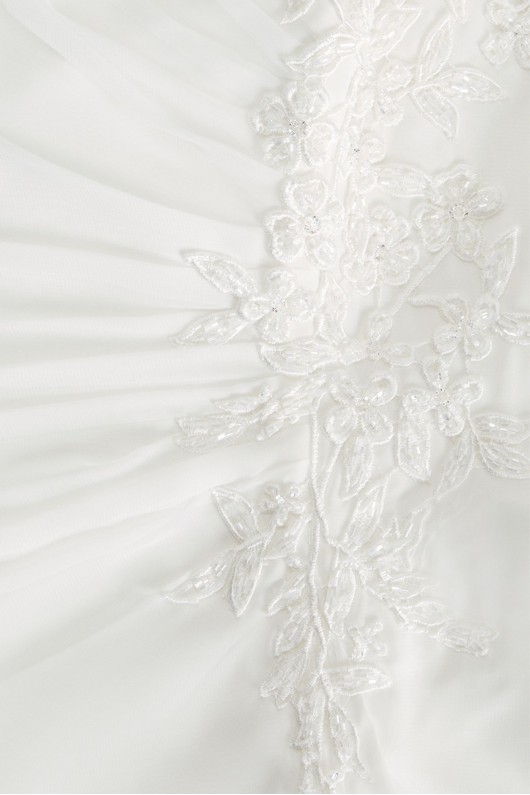 Chiffon Side Drape A-line Plus Size Wedding Dress  Collection 9V9409