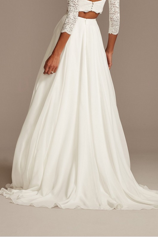 Chiffon Wedding Separates Circle Skirt with Slit DB Studio DS150827