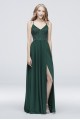 Chiffon and Floral Lace Dress with Beaded Waist City Triangles 3930VJ2C