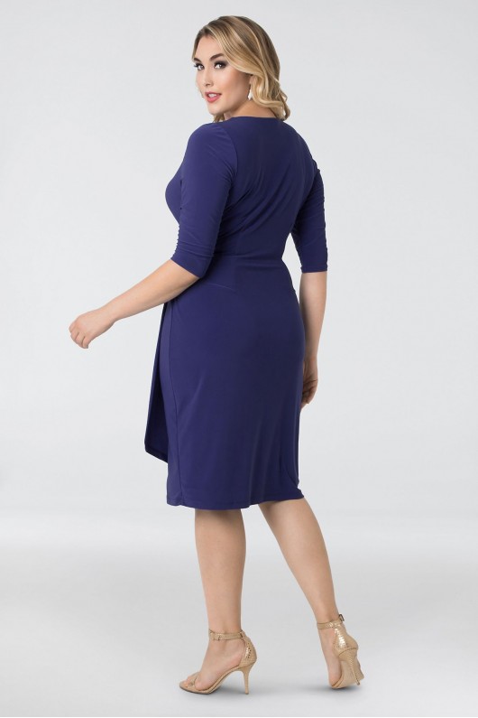 Ciara Plus Size Faux Wrap Jersey Dress Kiyonna 13122211