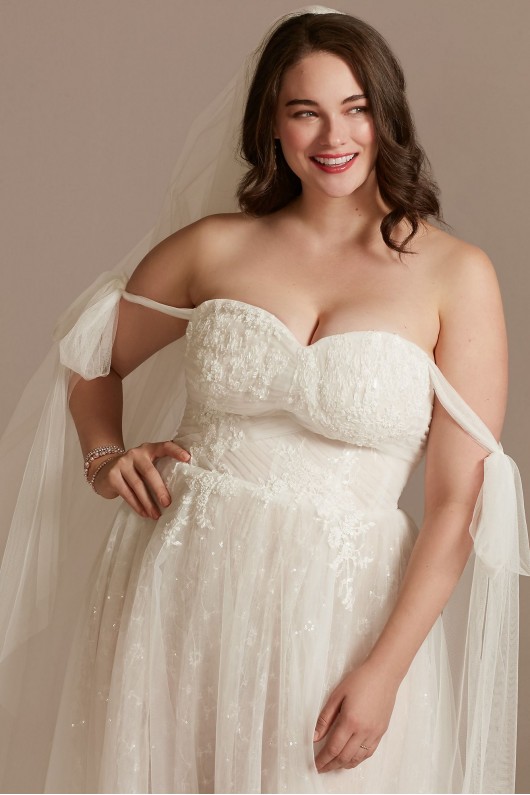 Convertible Strap Plus Size Bodysuit Wedding Dress Melissa Sweet 8MBMS251246