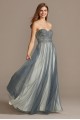 Corded Lace Embellished Plunge Bodice Tulle Gown Blondie Nites 2122BN