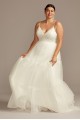 Corset Tiered Chiffon Plus Size Wedding Dress Melissa Sweet 8MS251209