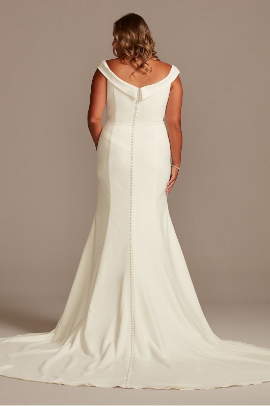 Crepe Off-the-Shoulder Tall Plus Mermaid Dress David's Bridal 4XL9WG4013