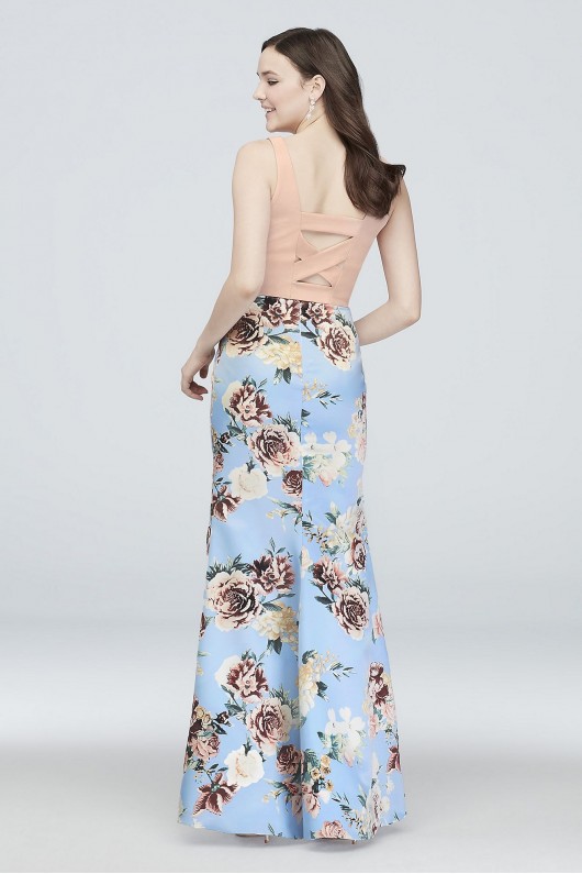 Crossing Crop Tank Two-Piece Floral Skirt Set Jump 11084