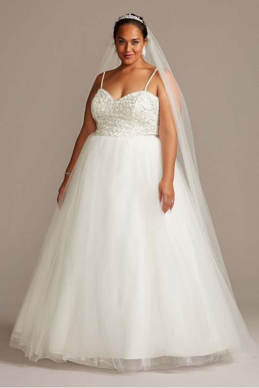 Crystal Floral Bodice Plus Size Wedding Dress  Collection 9WG3996